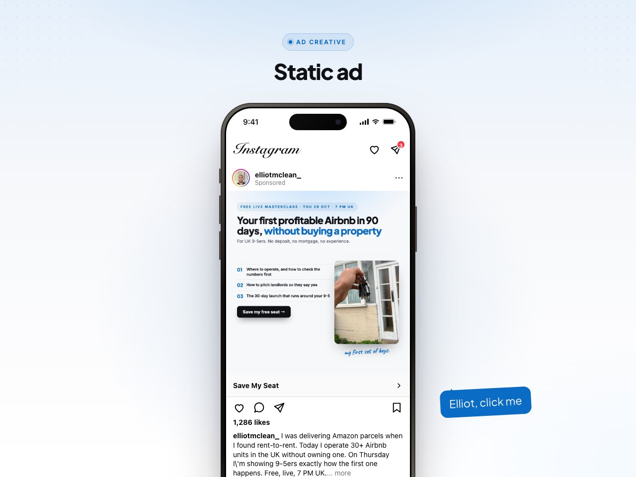 Static ad preview